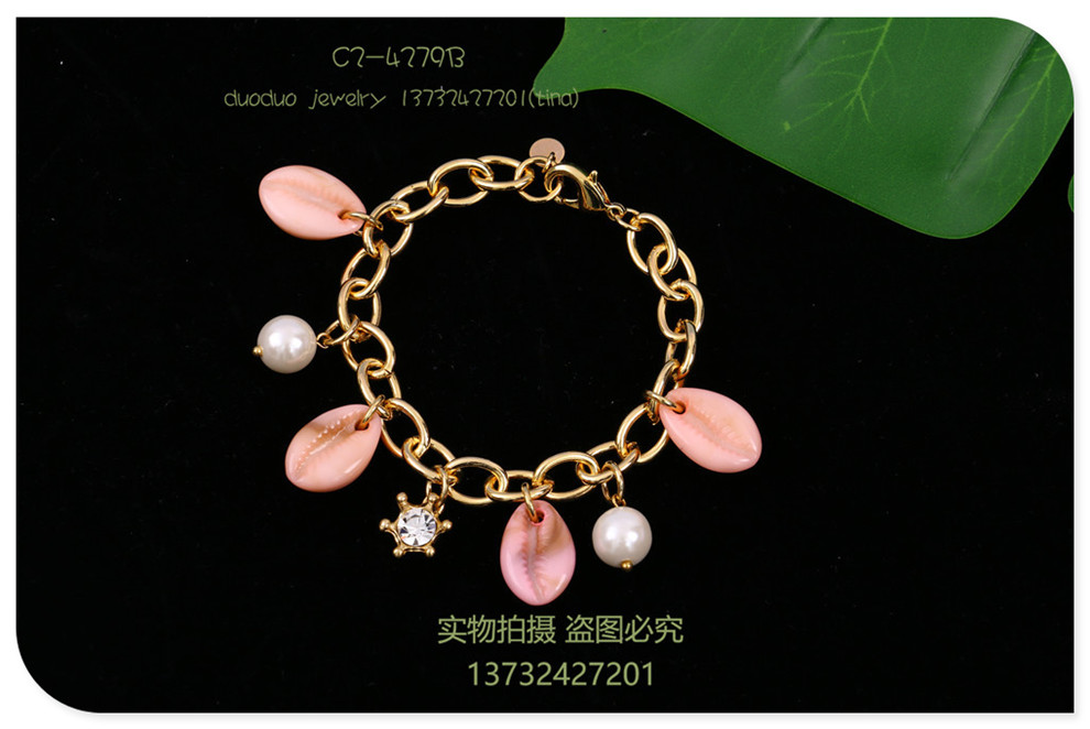 A Lot of Ornament Natural Stone Bracelet Simple Wild Alloy Thick Straps Bracelet Girls Fashion Ornament