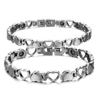 Pure Titanium Alloy Bracelet Wholesale Factory European and American 591 Elements Four-in-One Negative Ion Magnetic Germanium Stone Bracelet Men