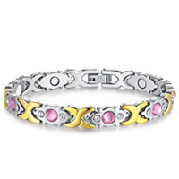 Pure Titanium Alloy Bracelet Wholesale Factory European and American 591 Elements Four-in-One Negative Ion Magnetic Germanium Stone Bracelet Men