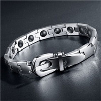Pure Titanium Alloy Bracelet Wholesale Factory European and American 591 Elements Four-in-One Negative Ion Magnetic Germanium Stone Bracelet Men