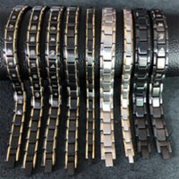 Pure Titanium Alloy Bracelet Wholesale Factory European and American 591 Elements Four-in-One Negative Ion Magnetic Germanium Stone Bracelet Men