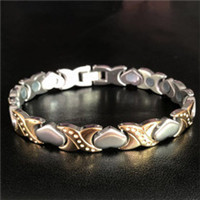 Pure Titanium Alloy Bracelet Wholesale Factory European and American 591 Elements Four-in-One Negative Ion Magnetic Germanium Stone Bracelet Men