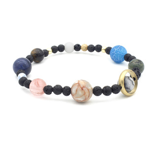 2020 Cross-Border Seven-Pulse Wheel Alloy Ornament Volcanic Rock Aromatherapy Beaded Bracelet Stone Yoga Bracelet 2020 Cross-Border Seven-Pulse Wheel Alloy Ornament Volcanic Rock Aromatherapy Beaded Bracelet Stone Yoga Bracelet