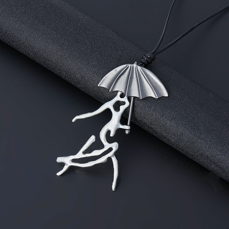2021 Autumn and Winter New Necklace European and American Retro Natural Stone High-Grade Tassel Sweater Chain Ladies Alloy Long Necklace