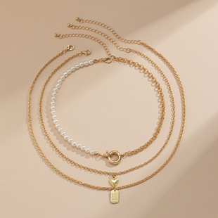 Foreign Trade Retro Moon Alloy Sweater Chain European and American Style Jewelry Natural Stone Crystal Necklace for Women Amazon Ornament Foreign Trade Retro Moon Alloy Sweater Chain European and American Style Jewelry Natural Stone Crystal Necklace for Women Amazon Ornament