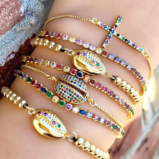 European and American Personalized Bohemian Candy Color Necklace Clavicle Chain Short Ins Color Choker Pure Necklace Female Nkw01