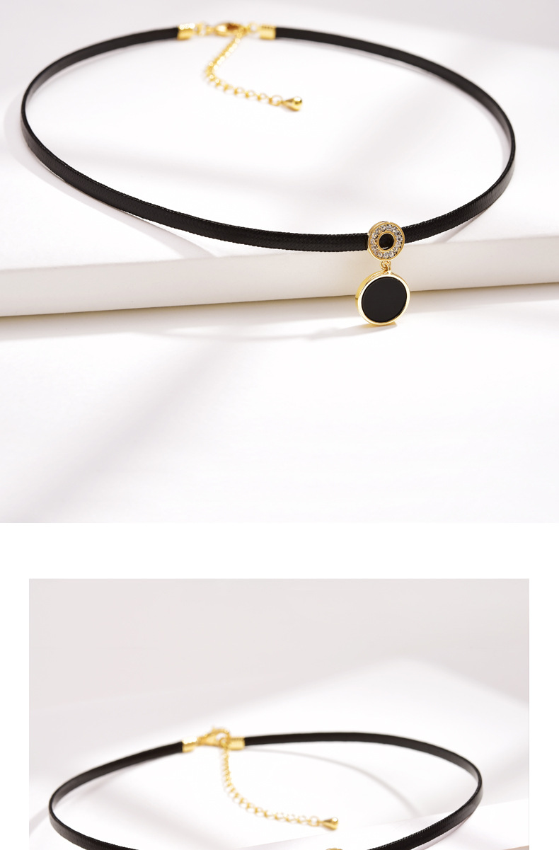 Korean Style Choker Neck Necklace Female Clavicle Chain Short Neckband Black Dark Series Internet Celebrity Decorative Necklace Tide Korean Style Choker Neck Necklace Female Clavicle Chain Short Neckband Black Dark Series Internet Celebrity Decorative Necklace Tide