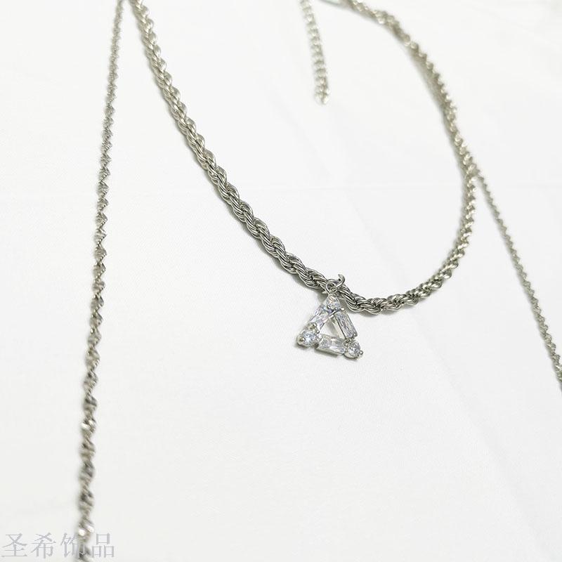 The Original double - layer sweater chain simple zircon \"women 's long style multi - layer sweater chain jewelry choker 100 collocation decoration sweater chain The Original double - layer sweater chain simple zircon \"women 's long style multi - layer sweater chain jewelry choker 100 collocation decoration sweater chain