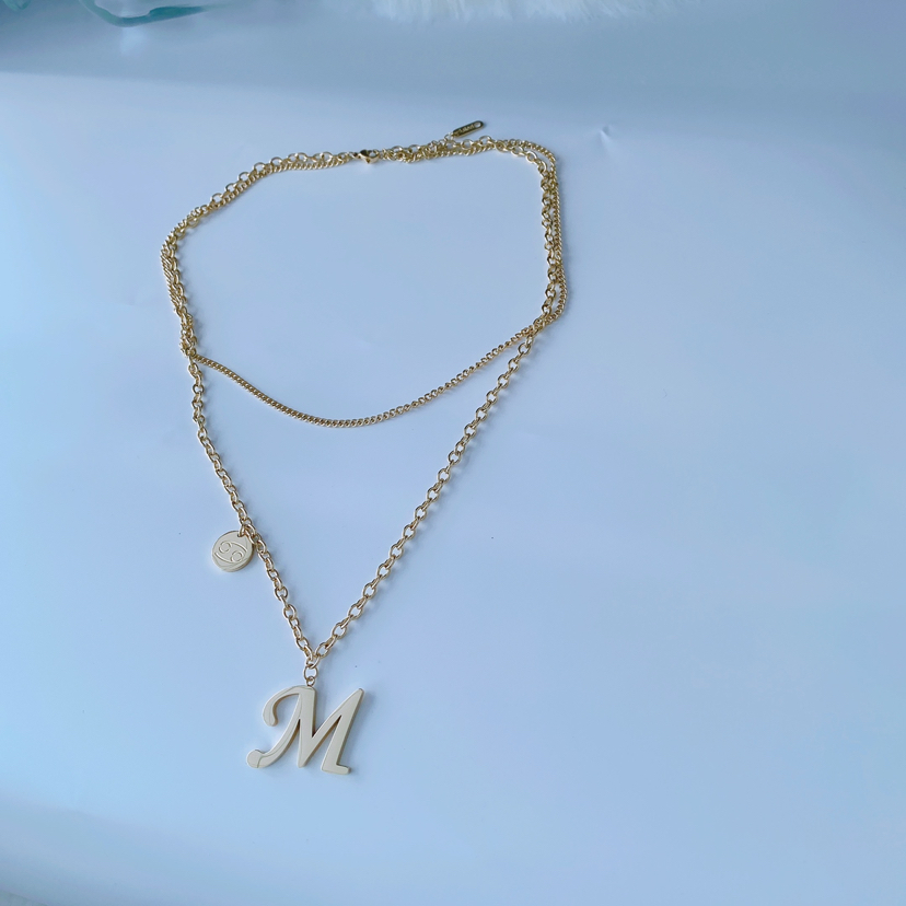 Korean Hot-Selling Double-Layer Fashion Maintains Color Titanium Steel Necklace All-Matching Affordable Luxury Choker