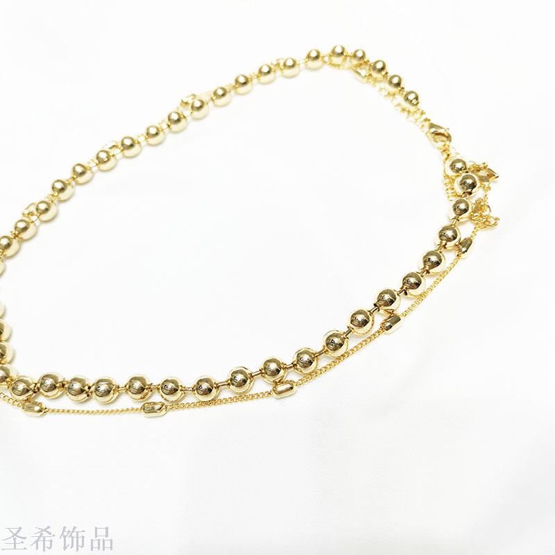 New double layer sweater chain contracted clavicle chain \"women long multi - layer jewelry choker 100 collocation act the role of double necklace New double layer sweater chain contracted clavicle chain \"women long multi - layer jewelry choker 100 collocation act the role of double necklace