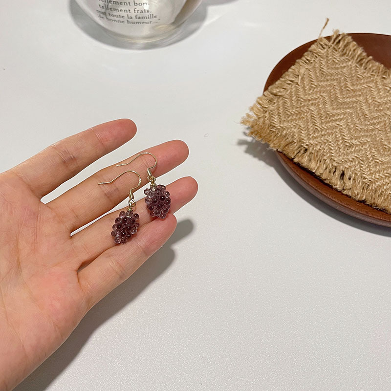 Succulent Grape Small Rice-Shaped Beads Beads of Necklace Collar Woven Choker Cute Girl Clavicle Chain Ear Hook Succulent Grape Small Rice-Shaped Beads Beads of Necklace Collar Woven Choker Cute Girl Clavicle Chain Ear Hook