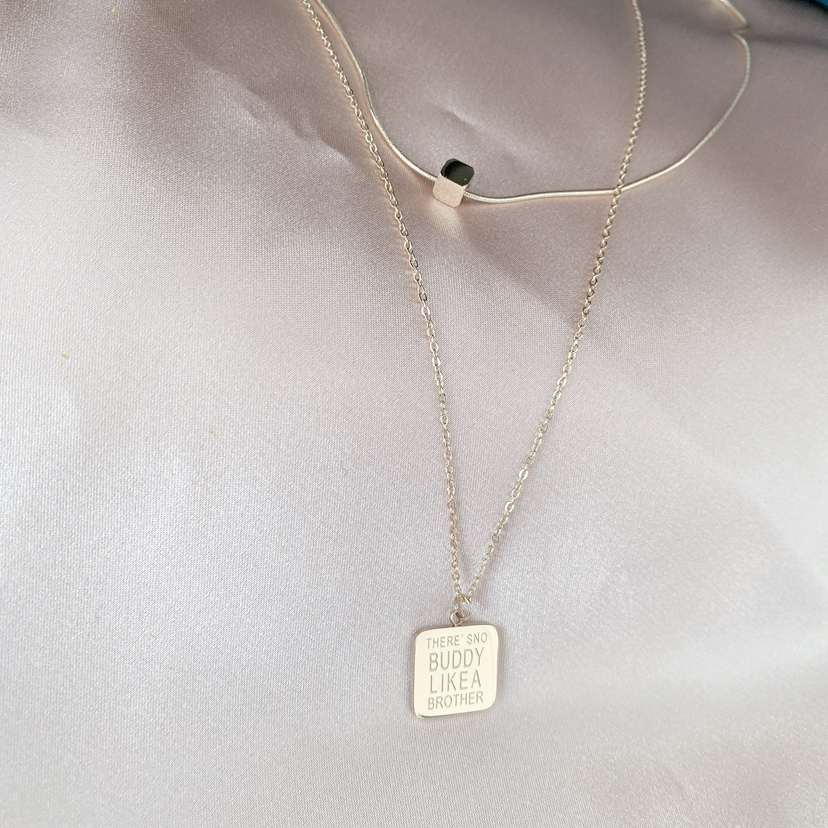 2020 Korean Version of the New Double Deck and Multi-Layer Titanium Steel Necklaces Trendy Wild Choker Factory Direct Sales