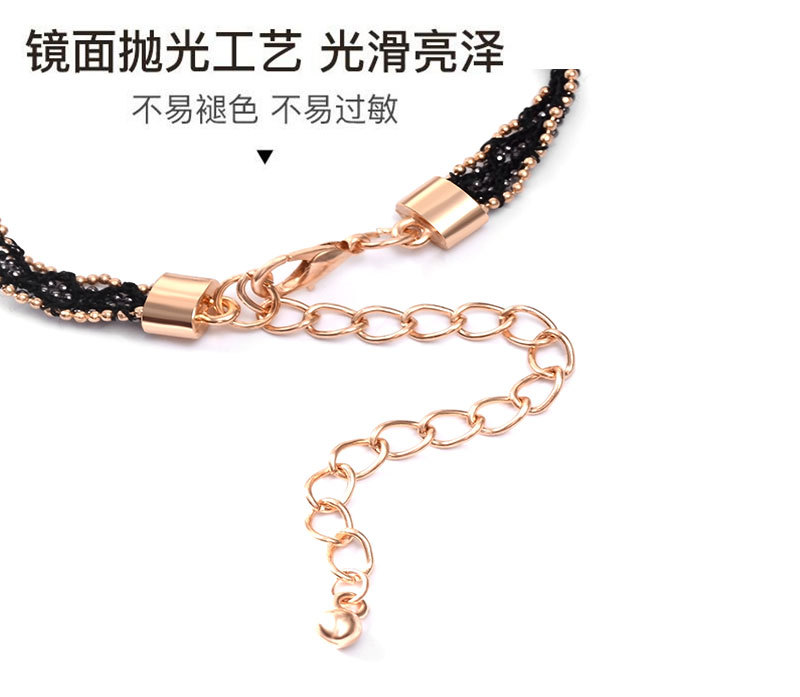 Korean Black Double Layers Clavicle Chain Simple and Short Choker Collar and Neck Ornament Jin Necklace Necklace Female Neck Band