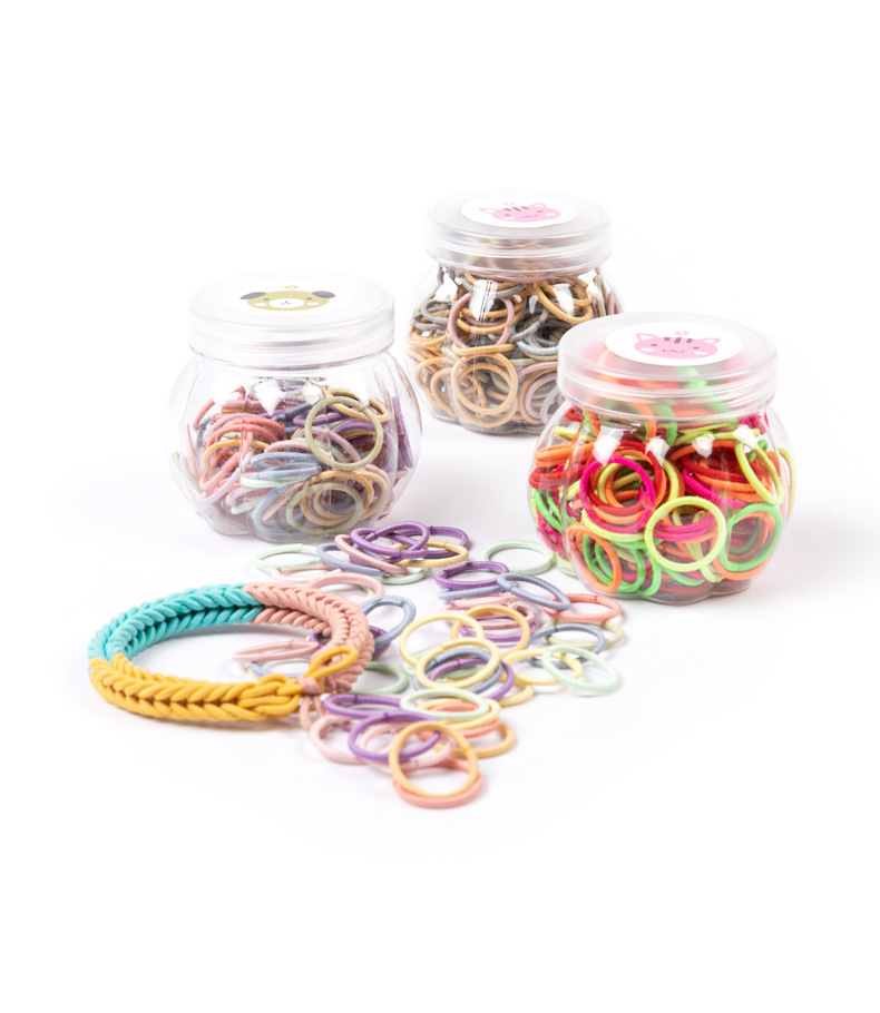 100 Bottled Hot Bracelet Rubber Band High Elastic Nylon Hair Ring Macaron Color Series Not Easy to Break Light Plate Ring Ring 100 Bottled Hot Bracelet Rubber Band High Elastic Nylon Hair Ring Macaron Color Series Not Easy to Break Light Plate Ring Ring