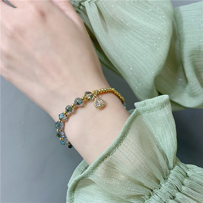2022 New Internet Celebrity Korean Exquisite Crystal Love Beaded Bracelet Fashion Elastic String Adjustable Bracelet 2022 New Internet Celebrity Korean Exquisite Crystal Love Beaded Bracelet Fashion Elastic String Adjustable Bracelet