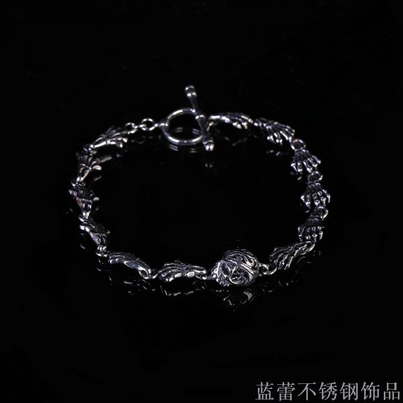 Europe and the United States jewelry bracelet skull bracelet men titanium steel personalized stainless steel bracelet Europe and the United States jewelry bracelet skull bracelet men titanium steel personalized stainless steel bracelet