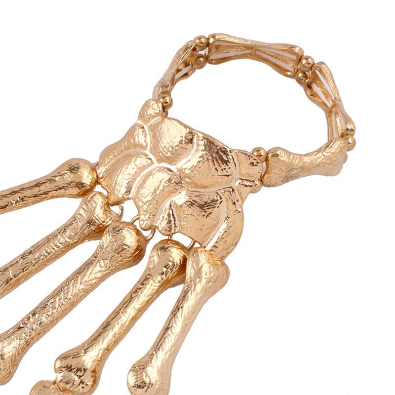 Halloween Ornaments Bracelet European and American Punk Exaggerated Skull Finger Bone Joint Finger Bracelet Women's Jewelry Halloween Ornaments Bracelet European and American Punk Exaggerated Skull Finger Bone Joint Finger Bracelet Women's Jewelry