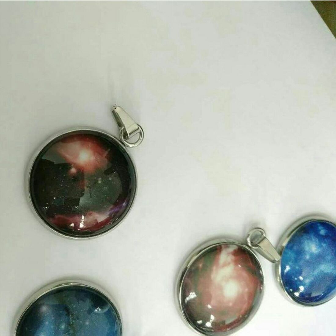 Stardust universe glass time gem Christmas sky luminous stainless steel pendant necklace Stardust universe glass time gem Christmas sky luminous stainless steel pendant necklace