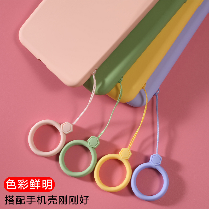 Silicone Ring Little Fan Lanyard Creative Cartoon Gem Kettle Tea Cup Pendant Cute Drop-Resistant Silicone Lanyard