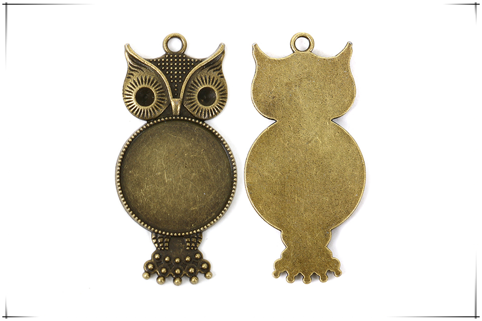 DIY Ornament Accessories round Time Gem Cabochon Necklace Pendant Collet Key Owl Shape Alloy Base DIY Ornament Accessories round Time Gem Cabochon Necklace Pendant Collet Key Owl Shape Alloy Base