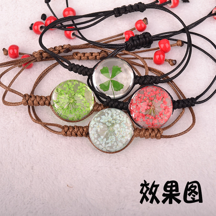 Creative DIY bracelet accessories necklace pendant natural lace flower snow beads flower semi-finished time gem 20# Creative DIY bracelet accessories necklace pendant natural lace flower snow beads flower semi-finished time gem 20#