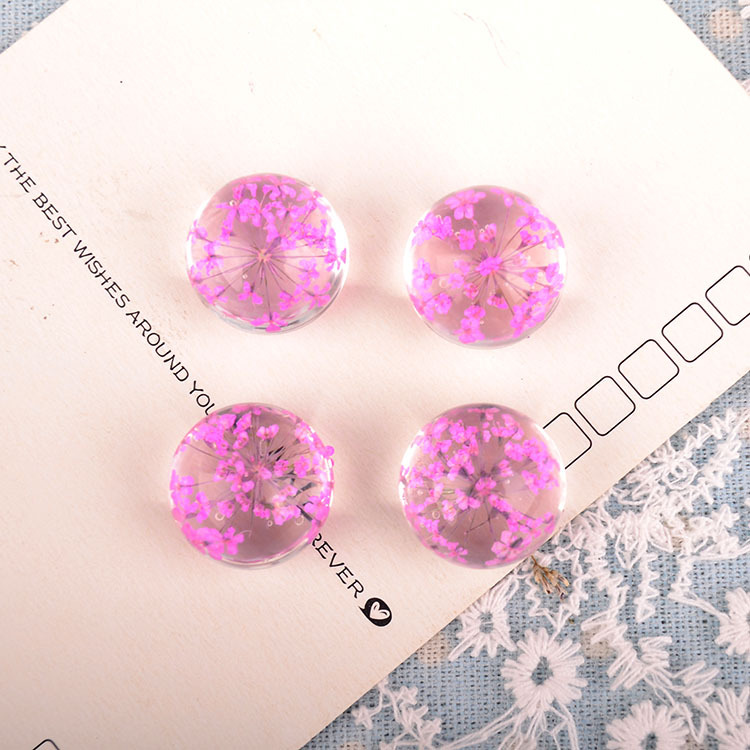 Creative DIY bracelet accessories necklace pendant natural lace flower snow beads flower semi-finished time gem 20# Creative DIY bracelet accessories necklace pendant natural lace flower snow beads flower semi-finished time gem 20#