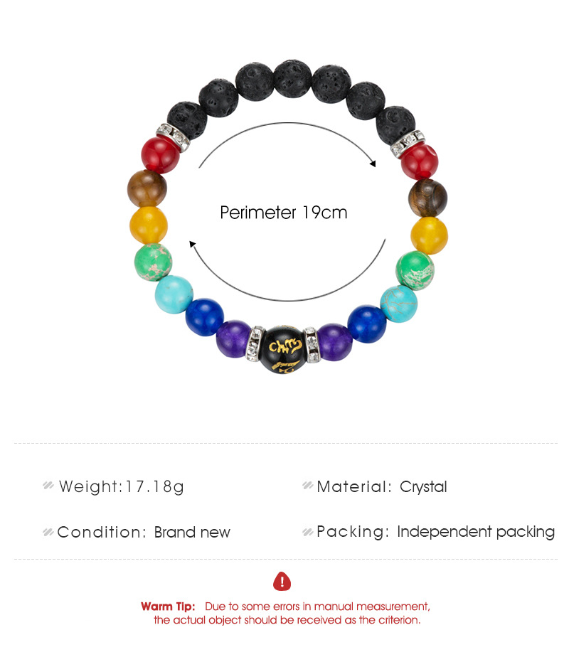 Ethnic Style Volcanic Stone Bracelet Colorful Frosted Stone Bracelet Handmade String Beads Male And Female Bracelets Hand Jewelry