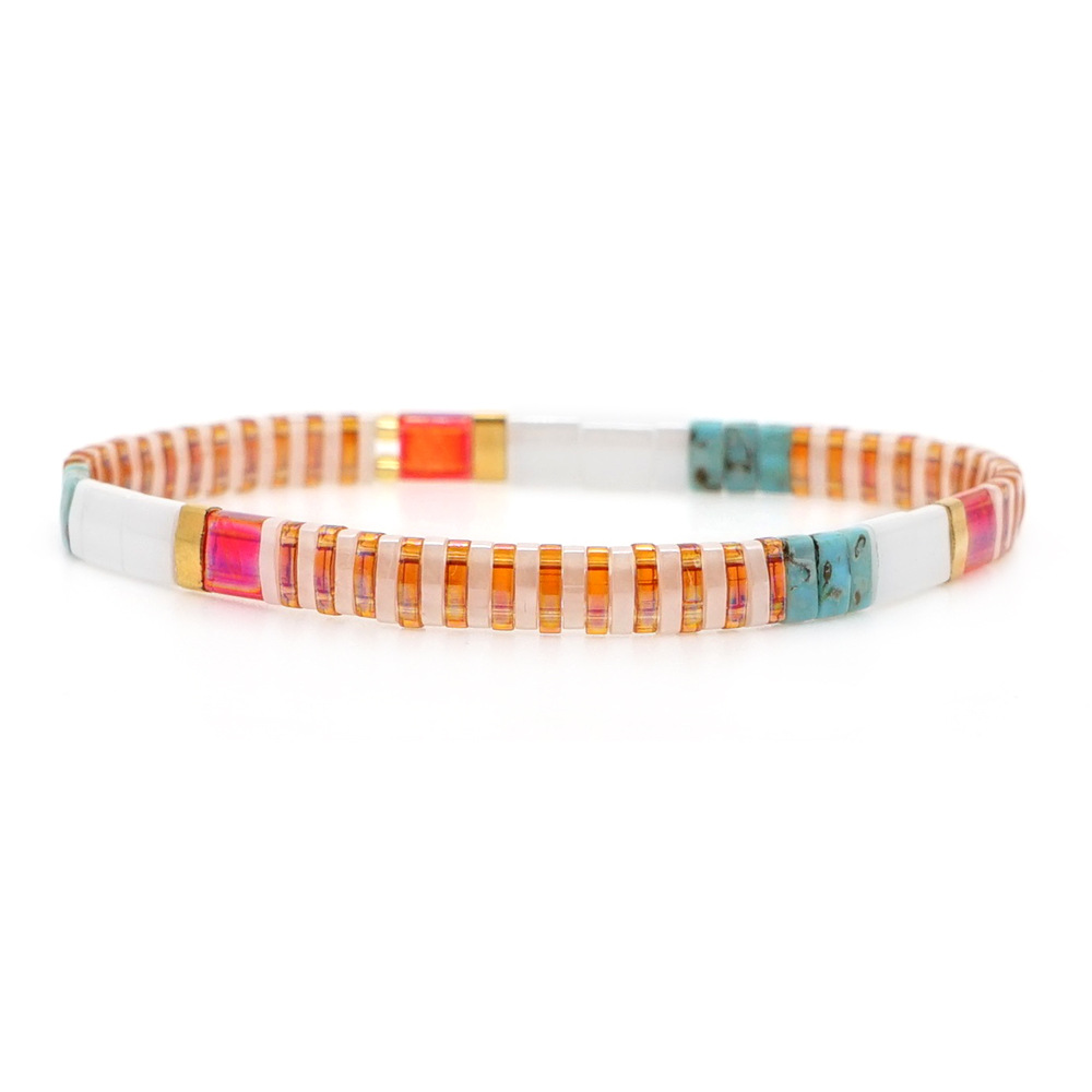 2021 Simple Fashion Tila Beads Woven Beads Bracelet Women's Multi-Layer Twin Bohemian Ethnic Style Hand Jewelry