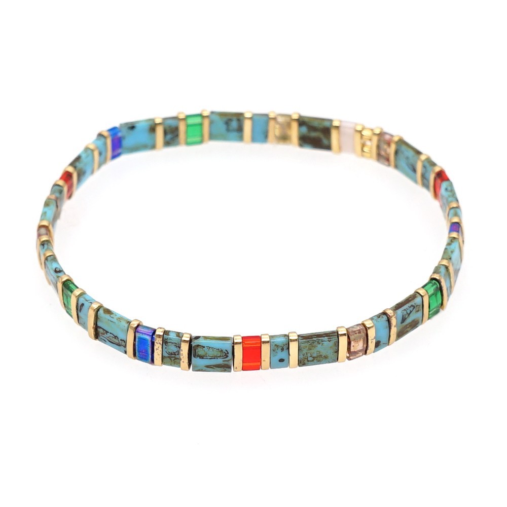 2021 Simple Fashion Tila Beads Woven Beads Bracelet Women's Multi-Layer Twin Bohemian Ethnic Style Hand Jewelry