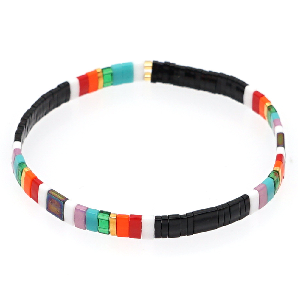 2021 Simple Fashion Tila Beads Woven Beads Bracelet Women's Multi-Layer Twin Bohemian Ethnic Style Hand Jewelry