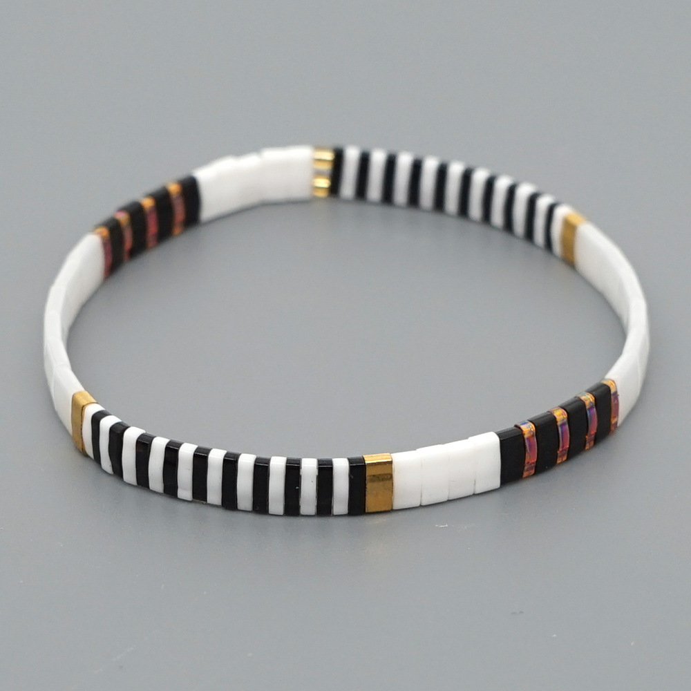2021 Simple Fashion Tila Beads Woven Beads Bracelet Women's Multi-Layer Twin Bohemian Ethnic Style Hand Jewelry