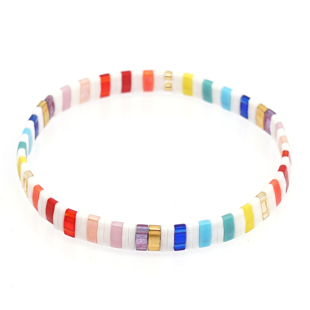 2021 Simple Fashion Tila Beads Woven Beads Bracelet Women's Multi-Layer Twin Bohemian Ethnic Style Hand Jewelry