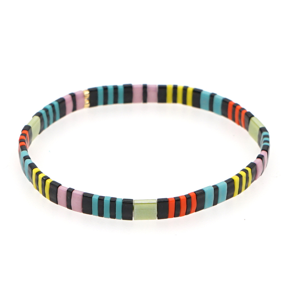 2021 Simple Fashion Tila Beads Woven Beads Bracelet Women's Multi-Layer Twin Bohemian Ethnic Style Hand Jewelry