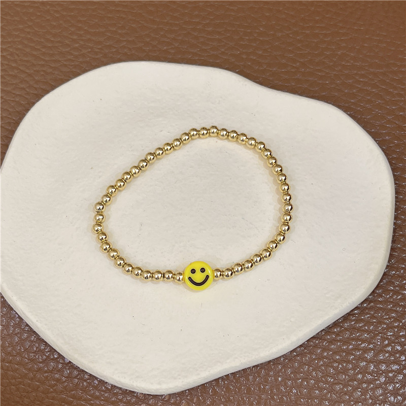 New Ethnic Style Polymer Clay Smiley Bracelet Japanese and Korean Colorful Polymer Clay Retro Elegant Pearl Polymer Clay Bracelet Bracelet L New Ethnic Style Polymer Clay Smiley Bracelet Japanese and Korean Colorful Polymer Clay Retro Elegant Pearl Polymer Clay Bracelet Bracelet L