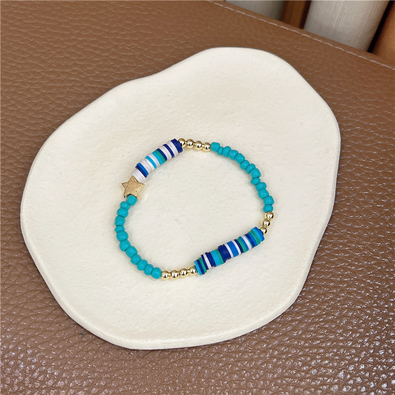 New Ethnic Style Polymer Clay Smiley Bracelet Japanese and Korean Colorful Polymer Clay Retro Elegant Pearl Polymer Clay Bracelet Bracelet L New Ethnic Style Polymer Clay Smiley Bracelet Japanese and Korean Colorful Polymer Clay Retro Elegant Pearl Polymer Clay Bracelet Bracelet L