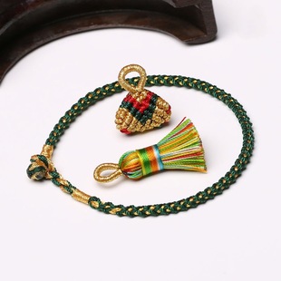 Colorful Eight-Strand Braid Children Babies' Red Rope Bracelet Color Thread Handmade Weaving Ethnic Style Couple Girlfriends Customized Carrying Strap