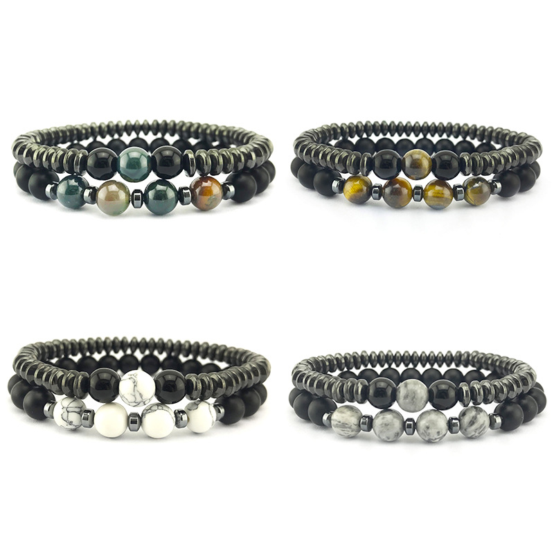 European and American Magnet Bracelet Frosted Black Agate Tiger Eye Magnet Bracelet Cross-Border Hot Accessories Retail Gift Wholesale