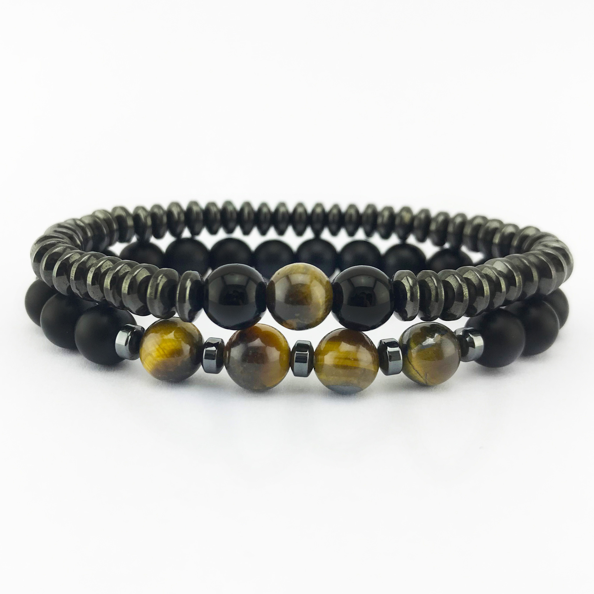 European and American Magnet Bracelet Frosted Black Agate Tiger Eye Magnet Bracelet Cross-Border Hot Accessories Retail Gift Wholesale