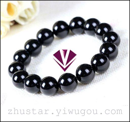 Natural stone, black agate bracelet, turquoise, amethyst, opal