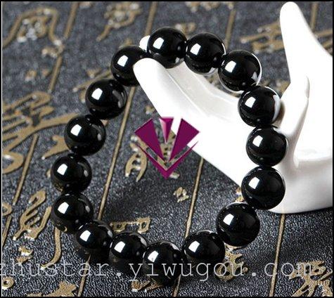 Natural stone, black agate bracelet, turquoise, amethyst, opal