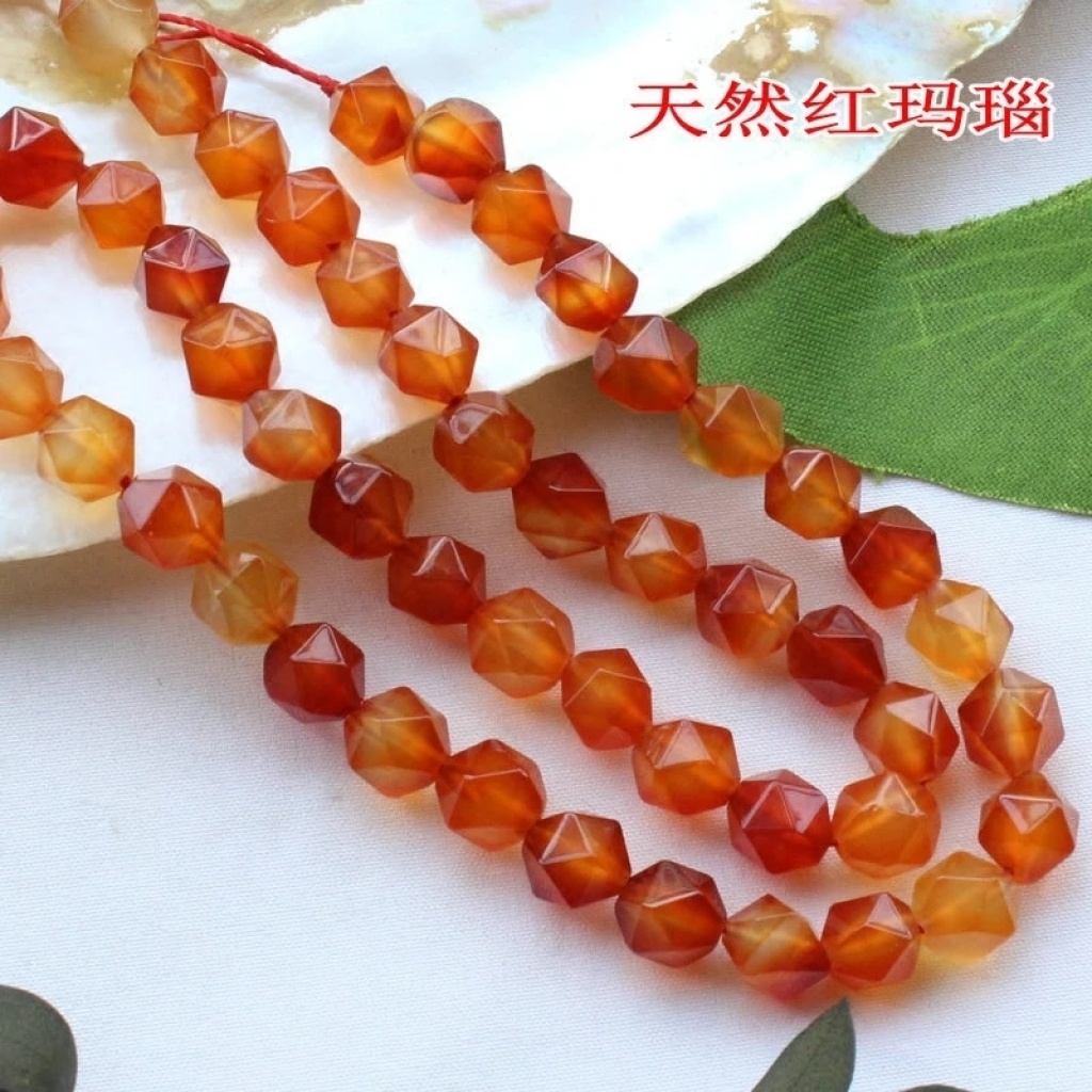68mm natural black hair crystal agate egg yolk stone white pine bluestone faceted loose bead diamond faceted DIY a