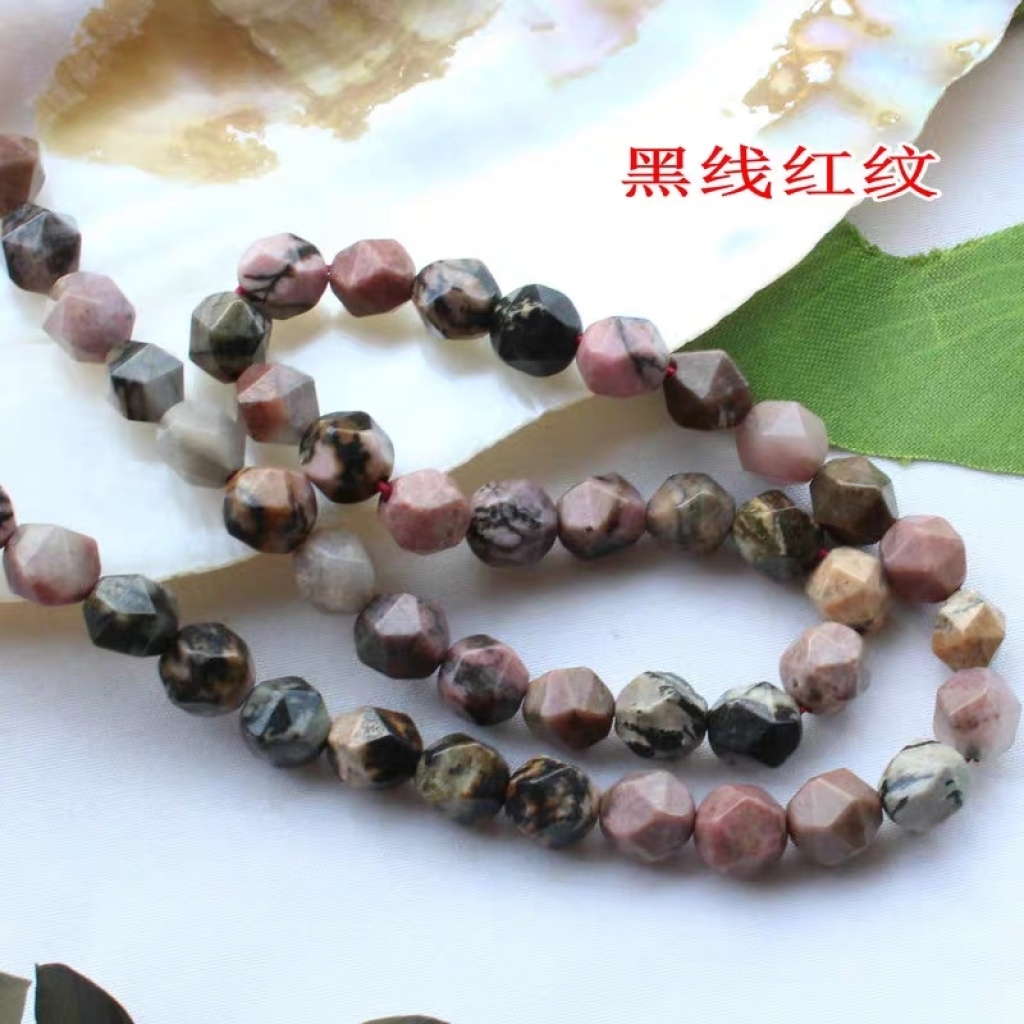 68mm natural black hair crystal agate egg yolk stone white pine bluestone faceted loose bead diamond faceted DIY a