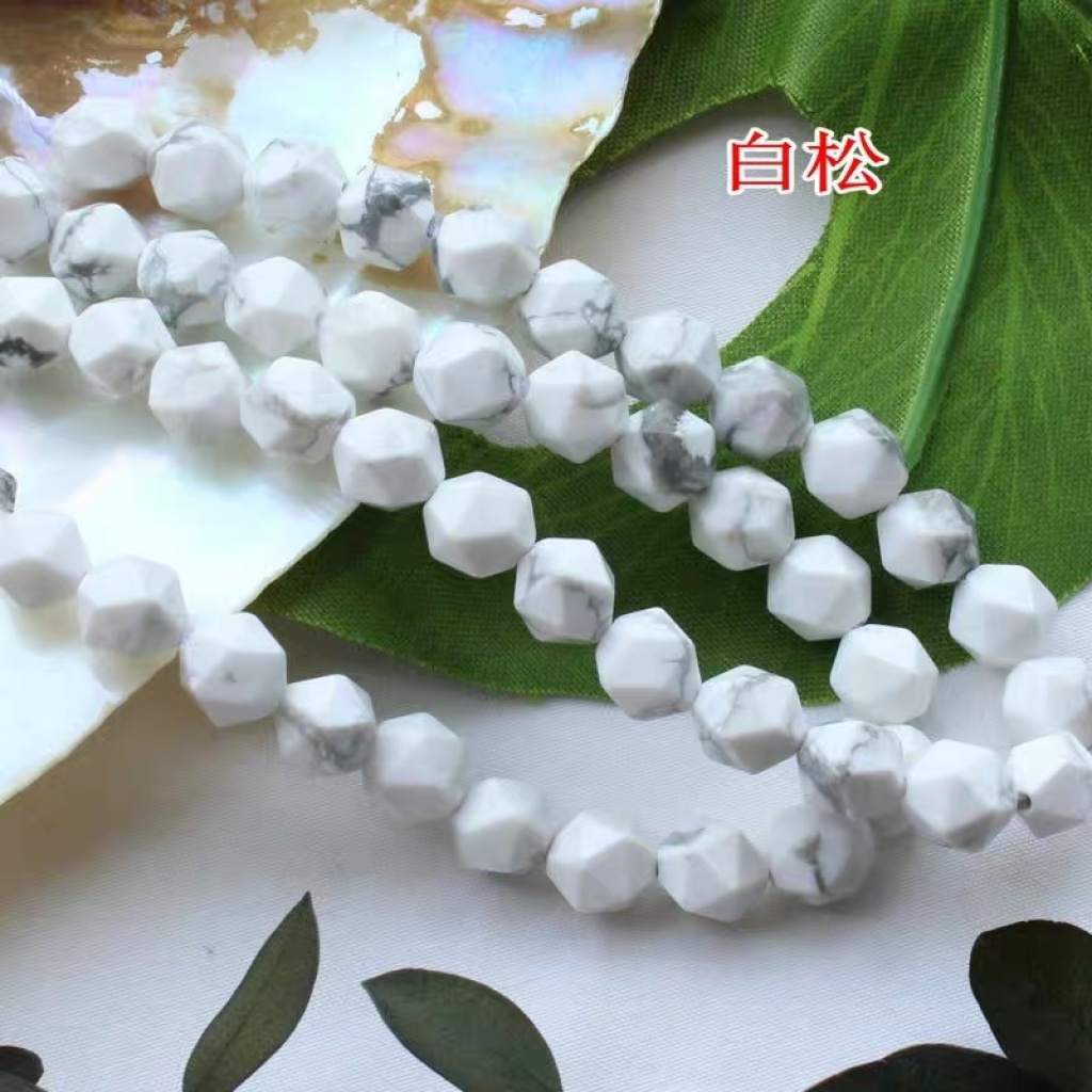 68mm natural black hair crystal agate egg yolk stone white pine bluestone faceted loose bead diamond faceted DIY a
