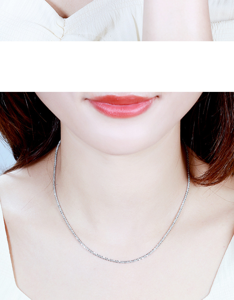 SLO S925 Sterling Silver Multi-Color Sparkling Sweater Chain Pure Necklace Starry Necklace Ring Bracelet Three-Piece Set SLO S925 Sterling Silver Multi-Color Sparkling Sweater Chain Pure Necklace Starry Necklace Ring Bracelet Three-Piece Set
