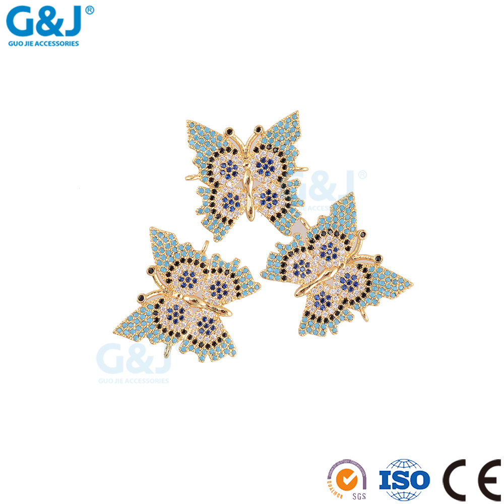 The new copper accessories are micro-inlaid with color zirconium necklace bracelet jewelry hang pieces fine jewelry