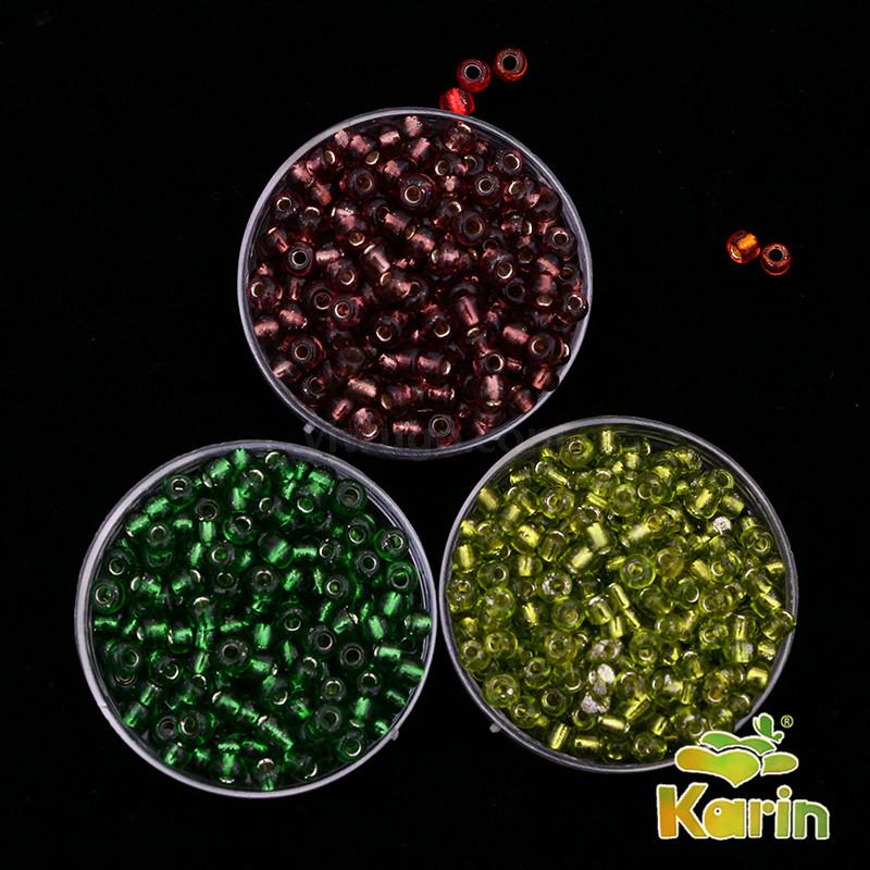 Small Rice-Shaped Beads Glass Crystal Beads Color Scattered Beads DIY Beaded Bracelet/Necklace Material Clothing Shoes and Hat Decoration