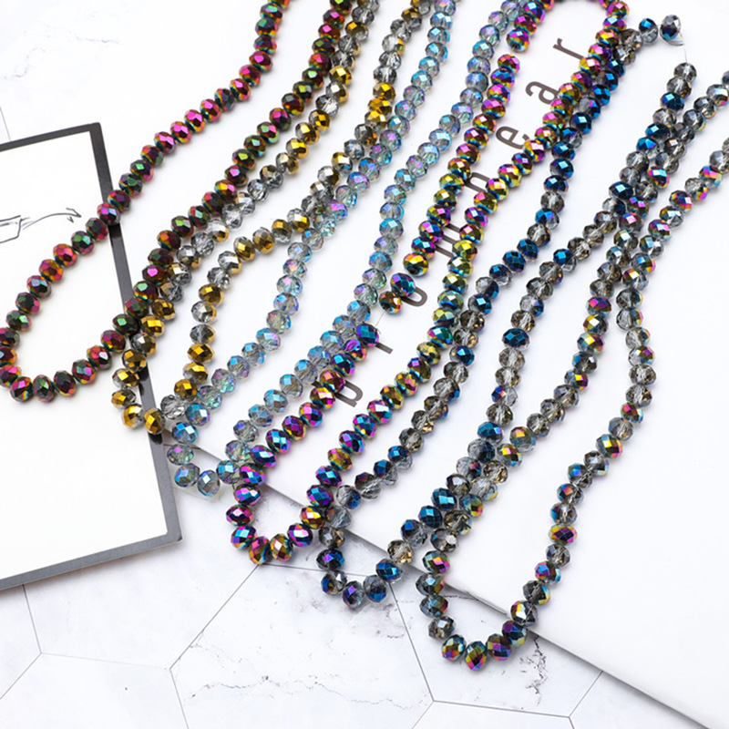 Supply New Exquisite Multi-Color 6M Crystal Flat Beads Wheel Beads Jewelry Accessories Crystal Glass Bracelet Beads String