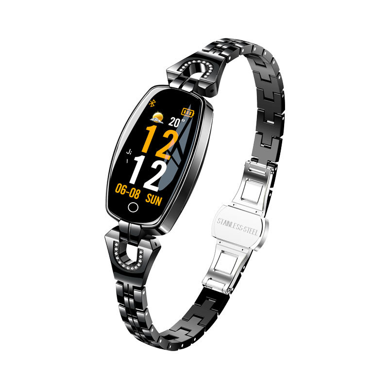 H8 Fashion Smart Bracelet HD Color Screen Weather Forecast Dynamic UI Heart Rate Blood Pressure Health Detection Female Bracelet