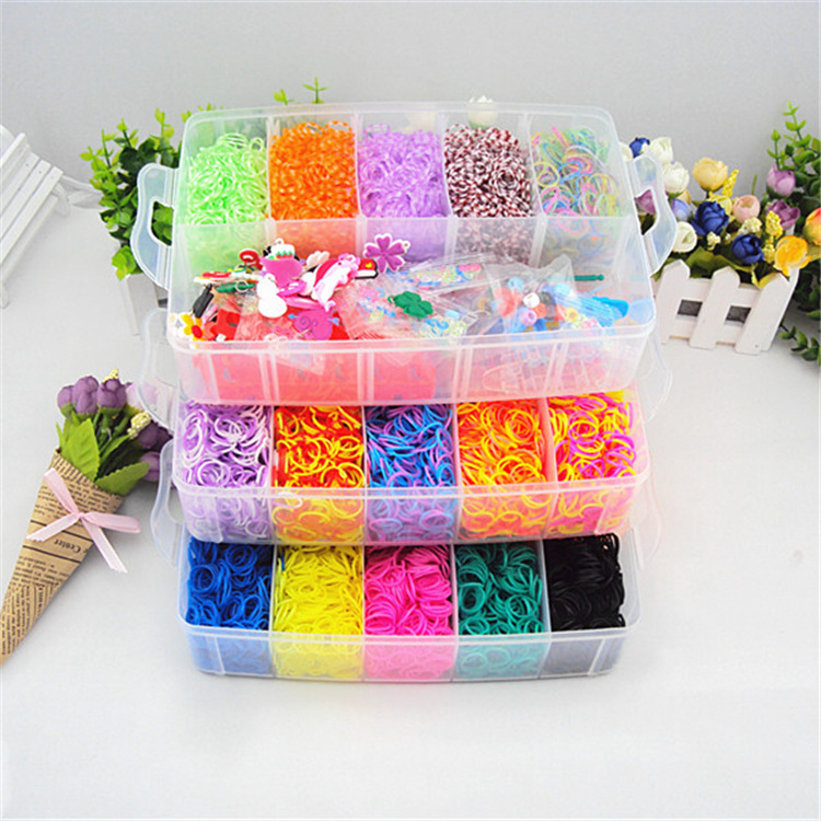 New Rainbow Hand Knitting Machine DIY Color Rubber Band Educational Children's Toys Woven Bracelet Box Suit New Rainbow Hand Knitting Machine DIY Color Rubber Band Educational Children's Toys Woven Bracelet Box Suit