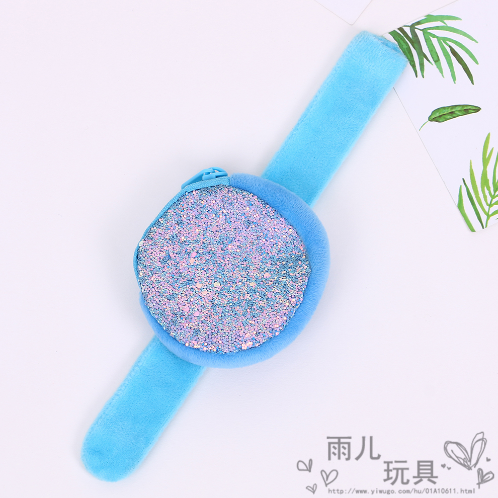 Factory Direct Sales Sequin Coin Purse Ring Pop Fashion Children Adult Wrist Strap Coin Purse Color Bracelet Gift